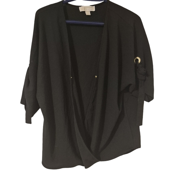 Michael Kors Black Blouse Versatile Knit Design - Picture 4 of 8